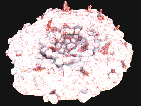 Medieval Mine Silver Ore Deposits Modelo 3D