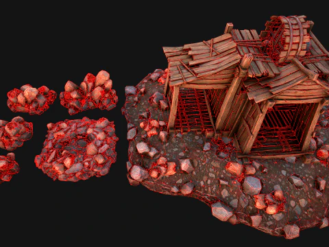Medieval Copper Ore Mine 3D Model
