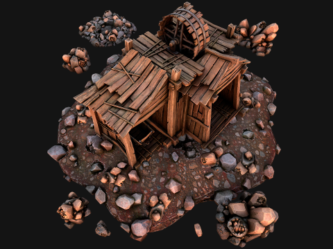 Medieval Copper Ore Mine Modelo 3D