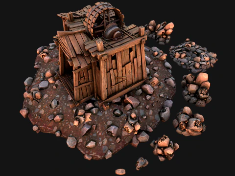 Medieval Copper Ore Mine 3D Model