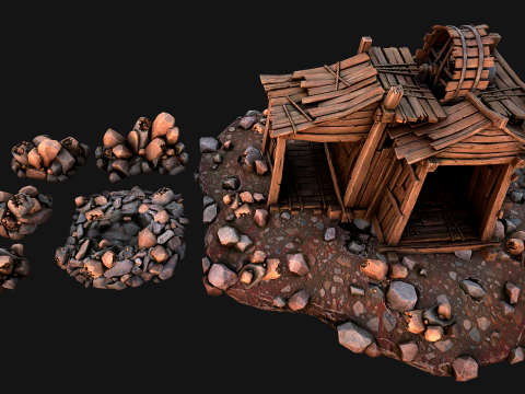 Medieval Copper Ore Mine Modelo 3D