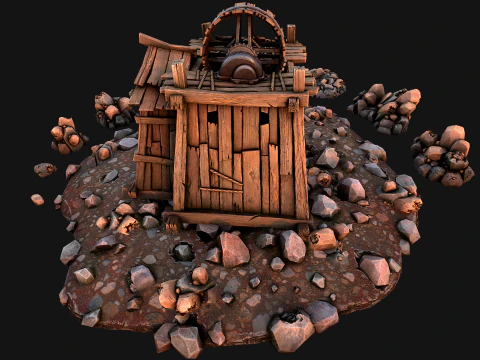 Medieval Copper Ore Mine 3D Model