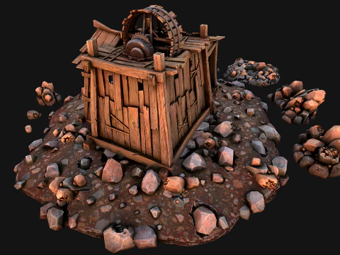 Medieval Copper Ore Mine 3D Model