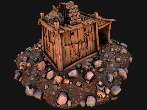 Medieval Copper Ore Mine 3D Model