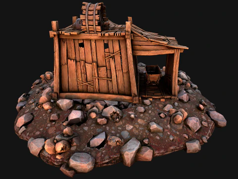 Medieval Copper Ore Mine 3D Model