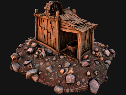 Medieval Copper Ore Mine 3D Model