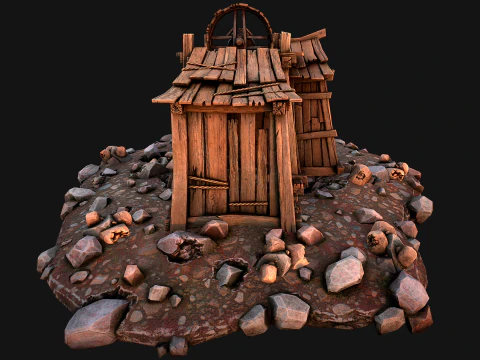 Medieval Copper Ore Mine 3D Model