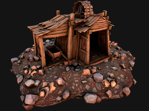 Medieval Copper Ore Mine 3D Model