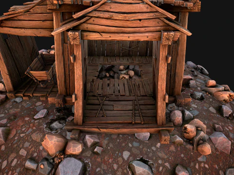 Medieval Copper Ore Mine 3D Model