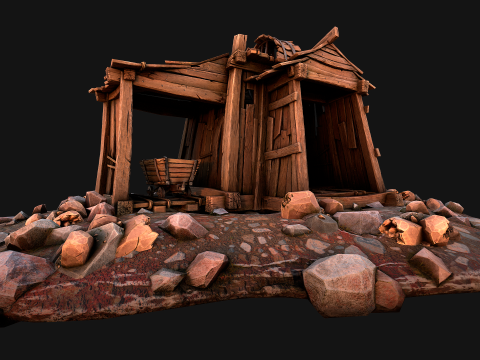 Medieval Copper Ore Mine Modelo 3D