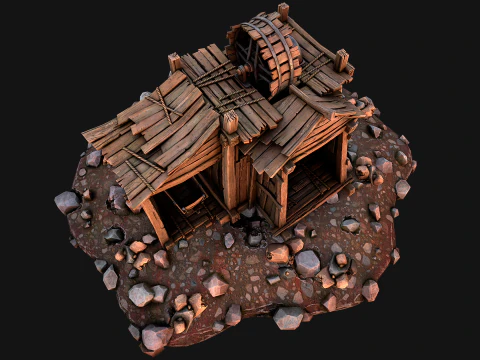 Medieval Copper Ore Mine 3D Model