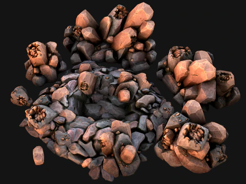 Medieval Copper Ore Mine 3D Model