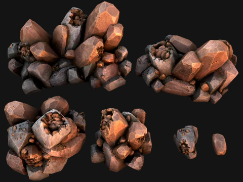 Medieval Copper Ore Mine 3D Model