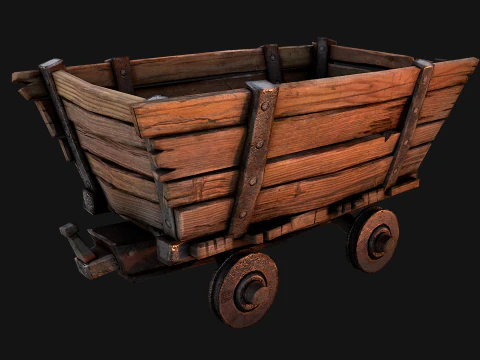 Medieval Coal Ore Mine 3D Model
