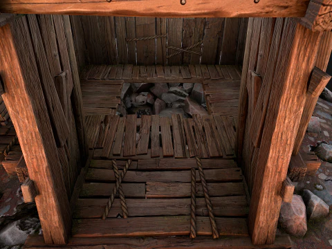 Medieval Coal Ore Mine 3D Model