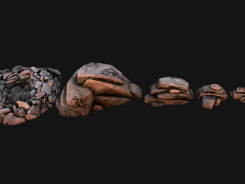 Medieval Coal Ore Mine 3D Model