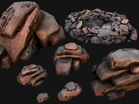Medieval Coal Ore Mine 3D Model