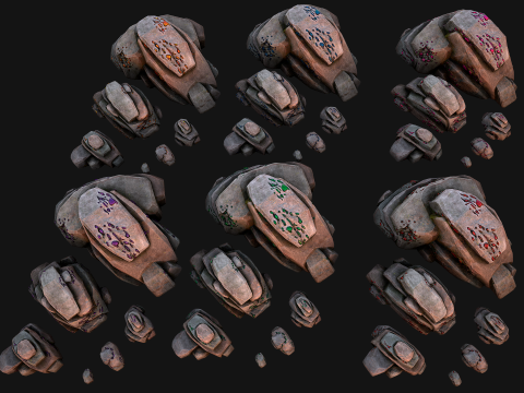 Medieval GemStone Mineral Ore Mine 3D-Modell