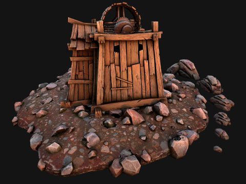 Medieval GemStone Mineral Ore Mine 3D-Modell