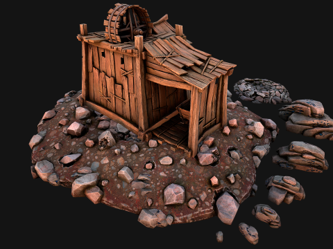 Medieval GemStone Mineral Ore Mine 3D-Modell