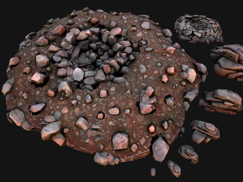 Medieval GemStone Mineral Ore Mine 3D-Modell