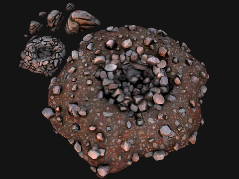 Medieval GemStone Mineral Ore Mine 3D-Modell