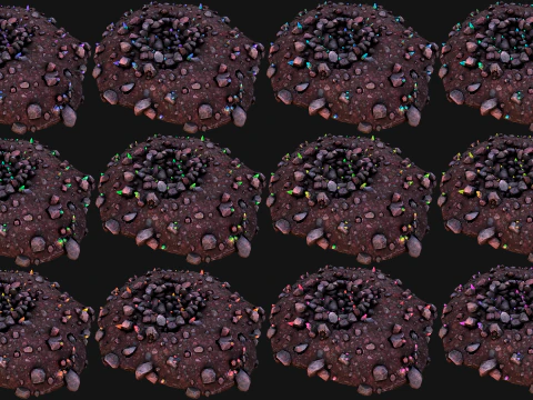 Medieval Crystal Mineral Ore Mine 3D Model
