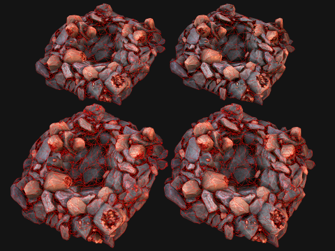 Medieval Mine Industrial Environment Pack Ore Minerals Crystals Metal 3D Model