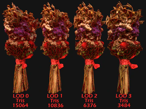 Flowers with Herbs Didukh Ukrainian Souvenir 3D Model