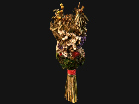 Flowers with Herbs Didukh Ukrainian Souvenir 3D Model