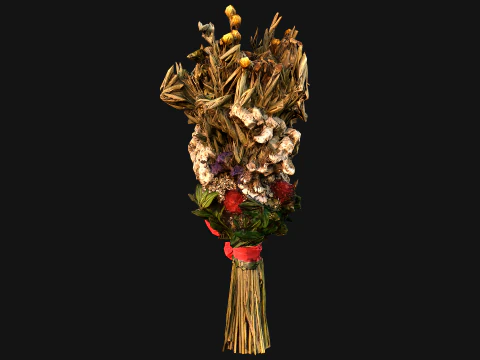 Flowers with Herbs Didukh Ukrainian Souvenir 3D Model