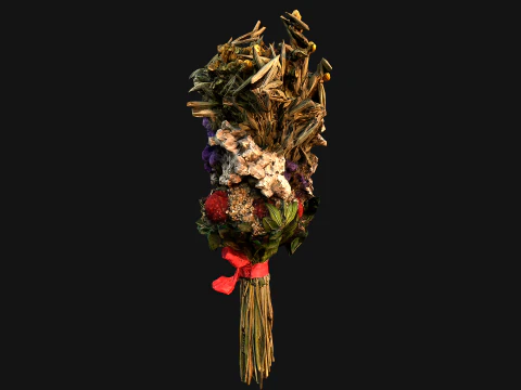 Flowers with Herbs Didukh Ukrainian Souvenir 3D Model