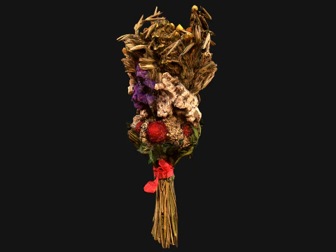 Flowers with Herbs Didukh Ukrainian Souvenir 3D Model
