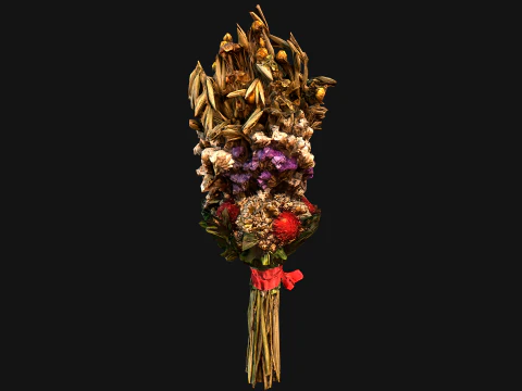 Flowers with Herbs Didukh Ukrainian Souvenir 3D Model