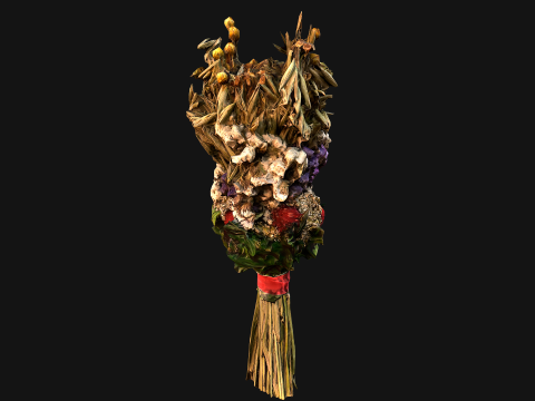 Flowers with Herbs Didukh Ukrainian Souvenir Modèle 3D