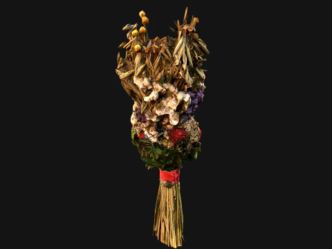 Flowers with Herbs Didukh Ukrainian Souvenir 3D Model