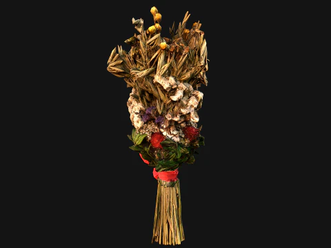 Flowers with Herbs Didukh Ukrainian Souvenir 3D Model