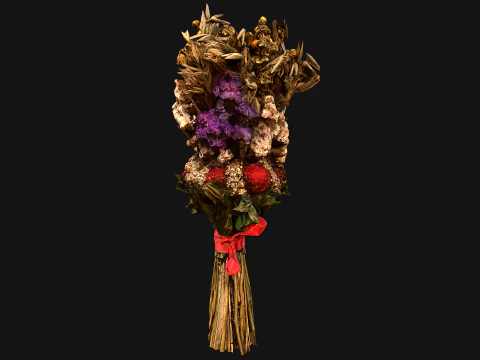 Flowers with Herbs Didukh Ukrainian Souvenir 3D Model