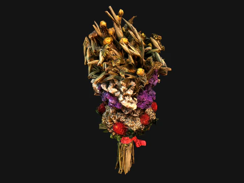 Flowers with Herbs Didukh Ukrainian Souvenir 3D Model