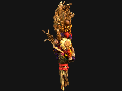 Wild Flowers with Herbs Didukh Ukrainian Souvenir Modelo 3D