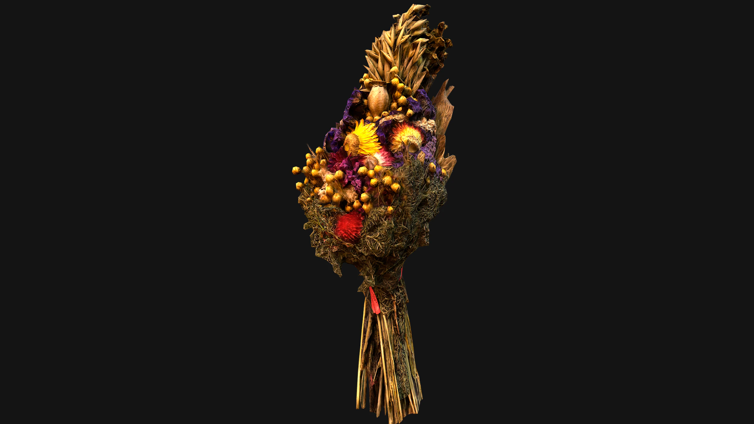 Flowers with Herbs Didukh Festive Bouquet 3D Model .c4d .max .obj .3ds .fbx .stl .blend 