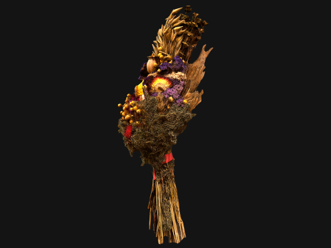 Flowers with Herbs Didukh Festive Bouquet 3D Модель