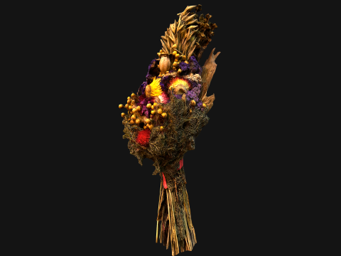 Flowers with Herbs Didukh Festive Bouquet 3D Модель