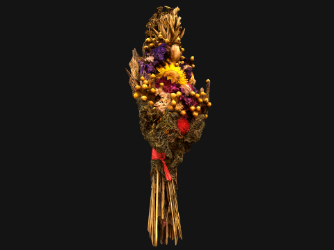 Flowers with Herbs Didukh Festive Bouquet 3D Модель