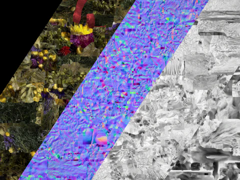 Flowers with Herbs Didukh Festive Bouquet 3D Model