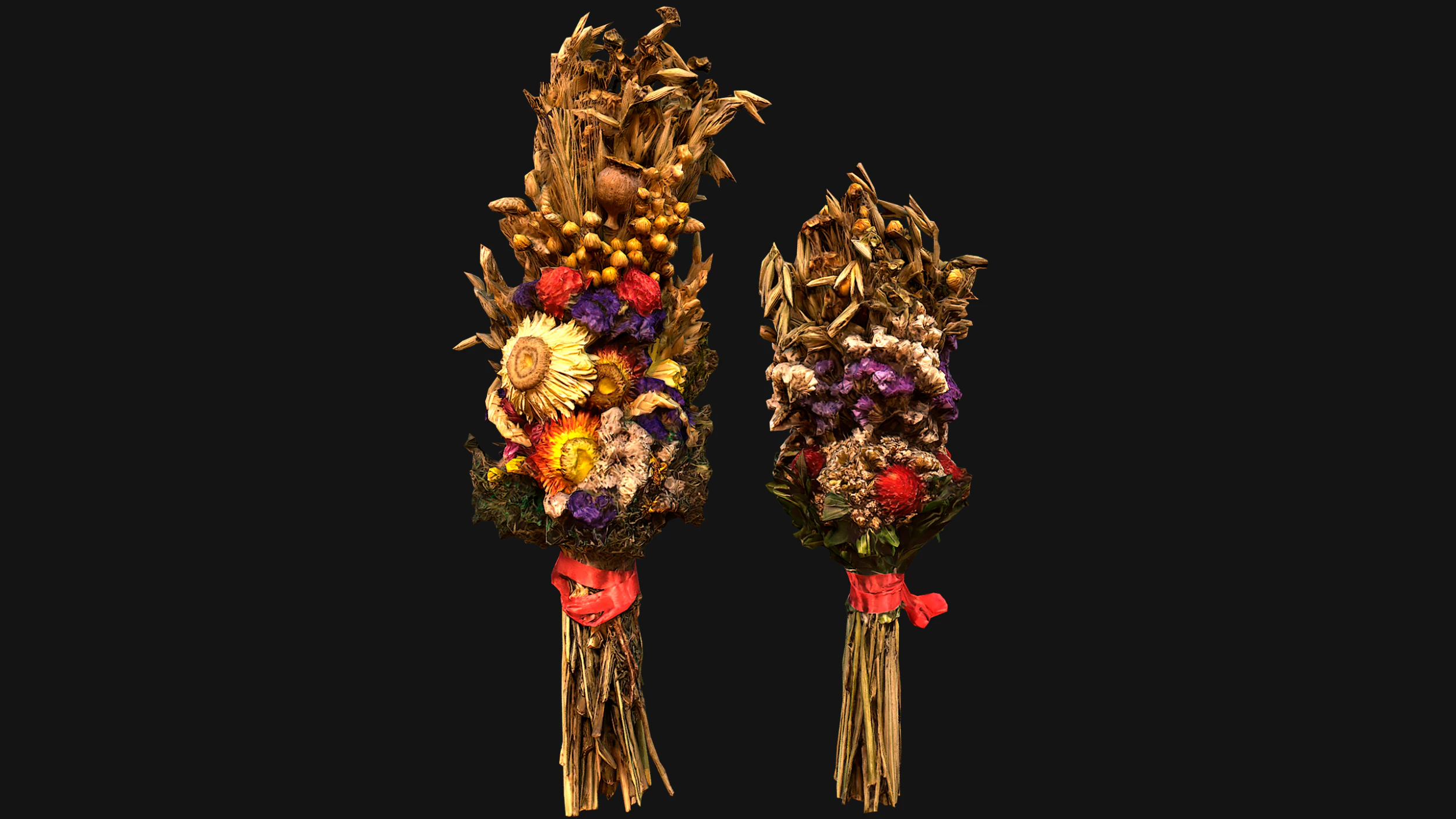 Conjunto Flores com Ervas Alquimista e Bruxa Modelo 3D .c4d .max .obj .3ds .fbx .stl .blend 