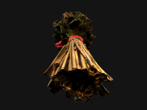 Conjunto Flores com Ervas Alquimista e Bruxa Modelo 3D