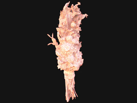 Conjunto Flores com Ervas Alquimista e Bruxa Modelo 3D