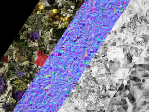 Conjunto Flores com Ervas Alquimista e Bruxa Modelo 3D