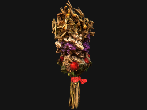 Herbarium Bouquet of Flowers and Herbs Alchemist Witch Set 3D Model